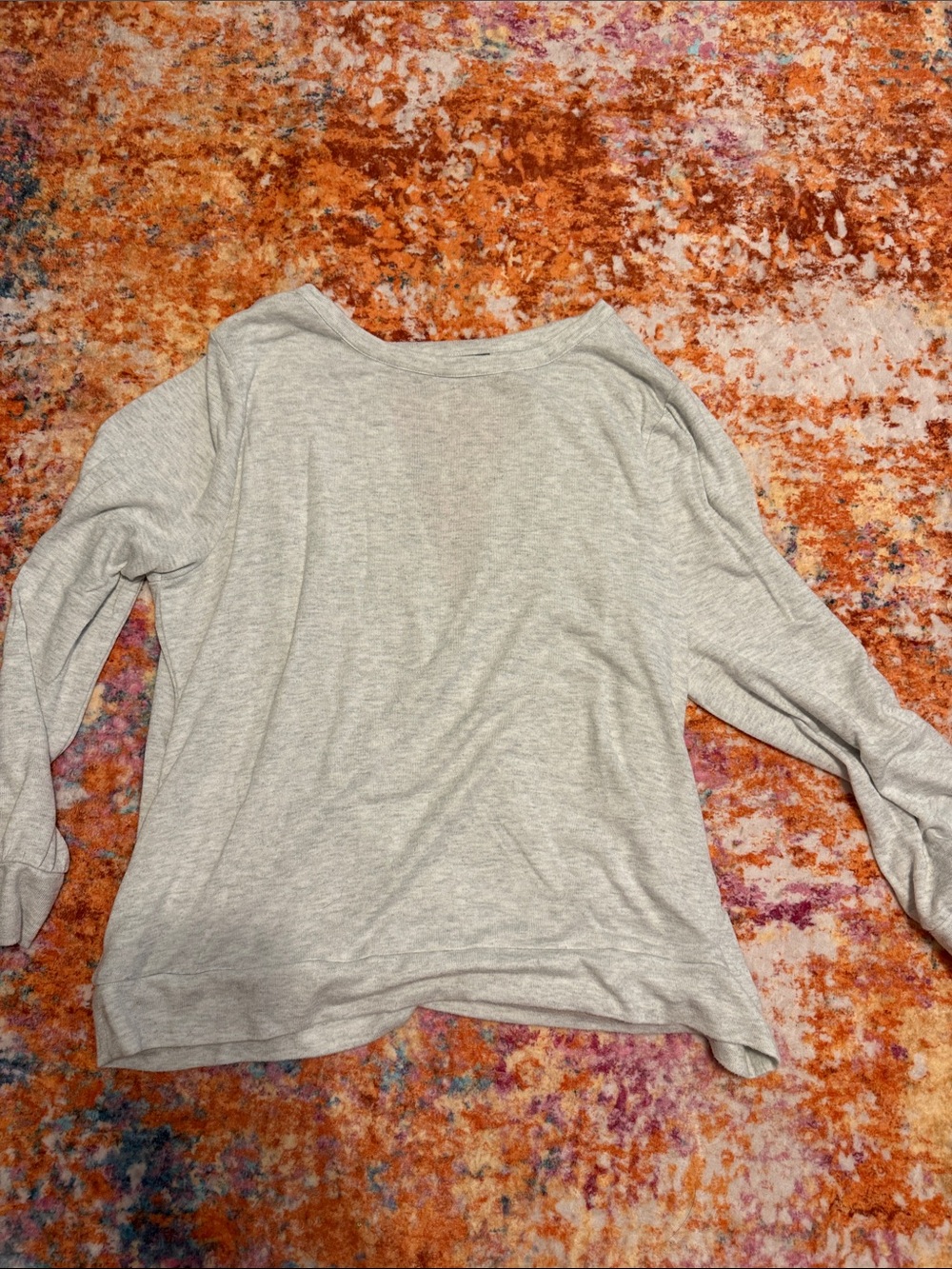 Light Gray Women's Long-Sleeve Crewneck Top